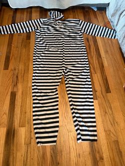 Prisoner Halloween Costume Jumpsuit