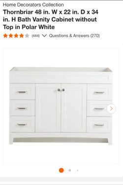 48in Bathroom Vanity Cabinet Only