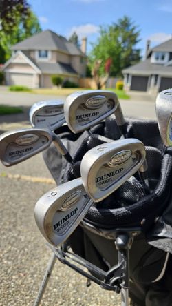 Golf clubs and bag