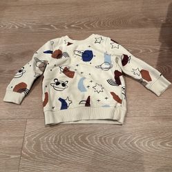 Cat And Jack Planers Sweatshirt Neutral Planets 2T