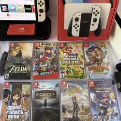 1TB SD  OLED Console + NEW Games Bundle GTA Mario Deluxe Zelda…