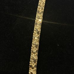 10k Gold Nugget Bracelet #111122-1 MJ