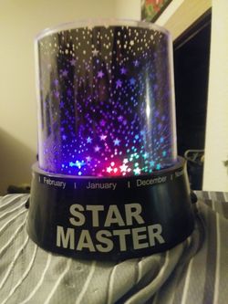 Light projector. Changes color. Or you can choose 1 steady color. Plays music. Super cool 12.00$ no trades!