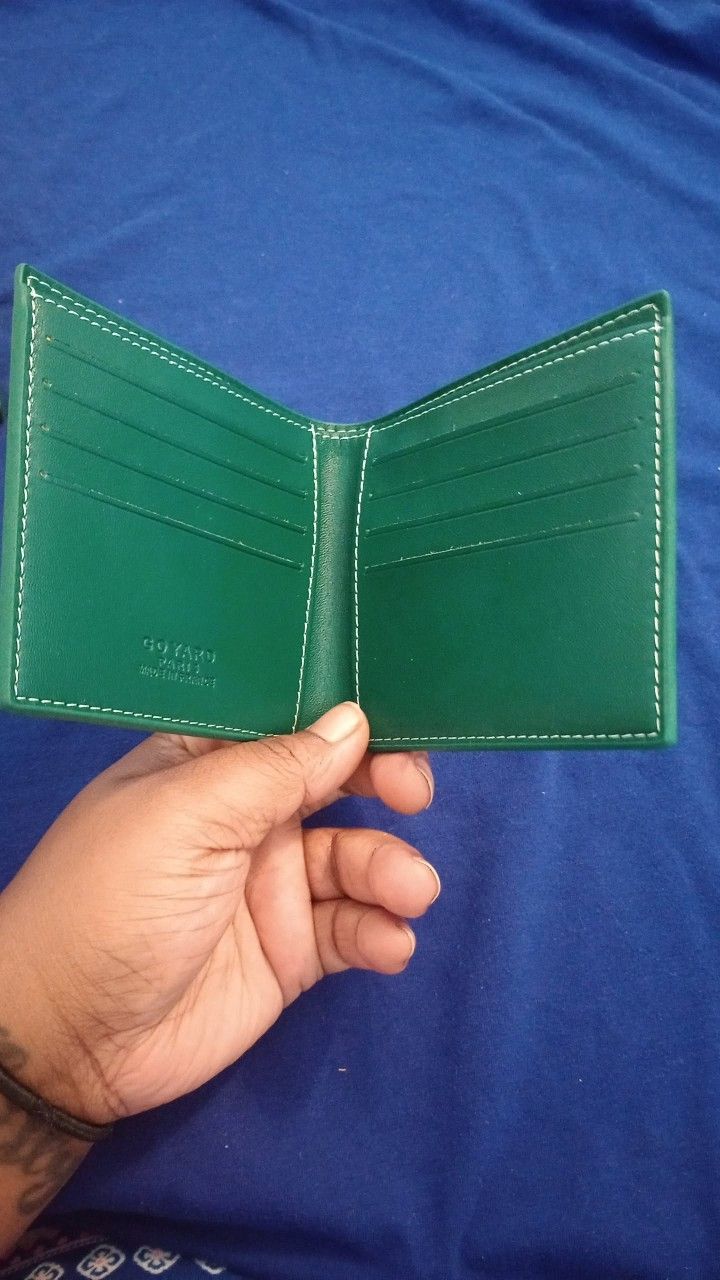 Goyard Victoire — Green Drip Wallet