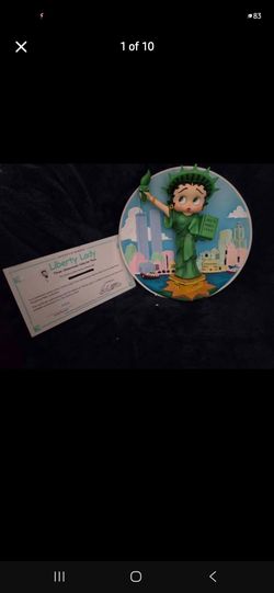 Betty Boop Liberty Lady 3D Collector Plate set of 5