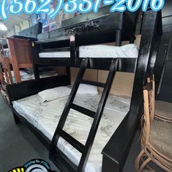 Twin Full Bunk Bed With Mattresses Colchones Muebles 