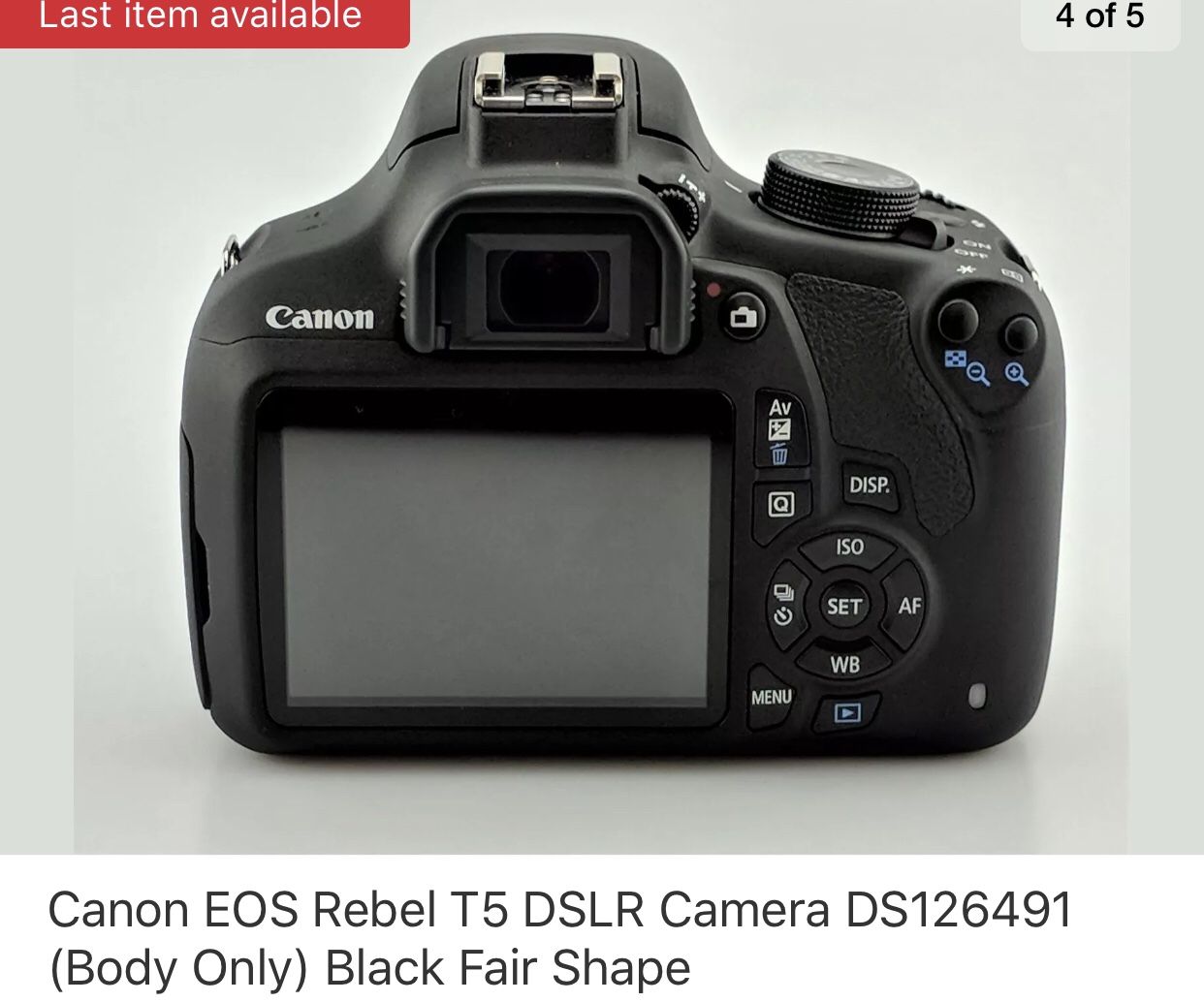 Canon Rebel T5DSLR
