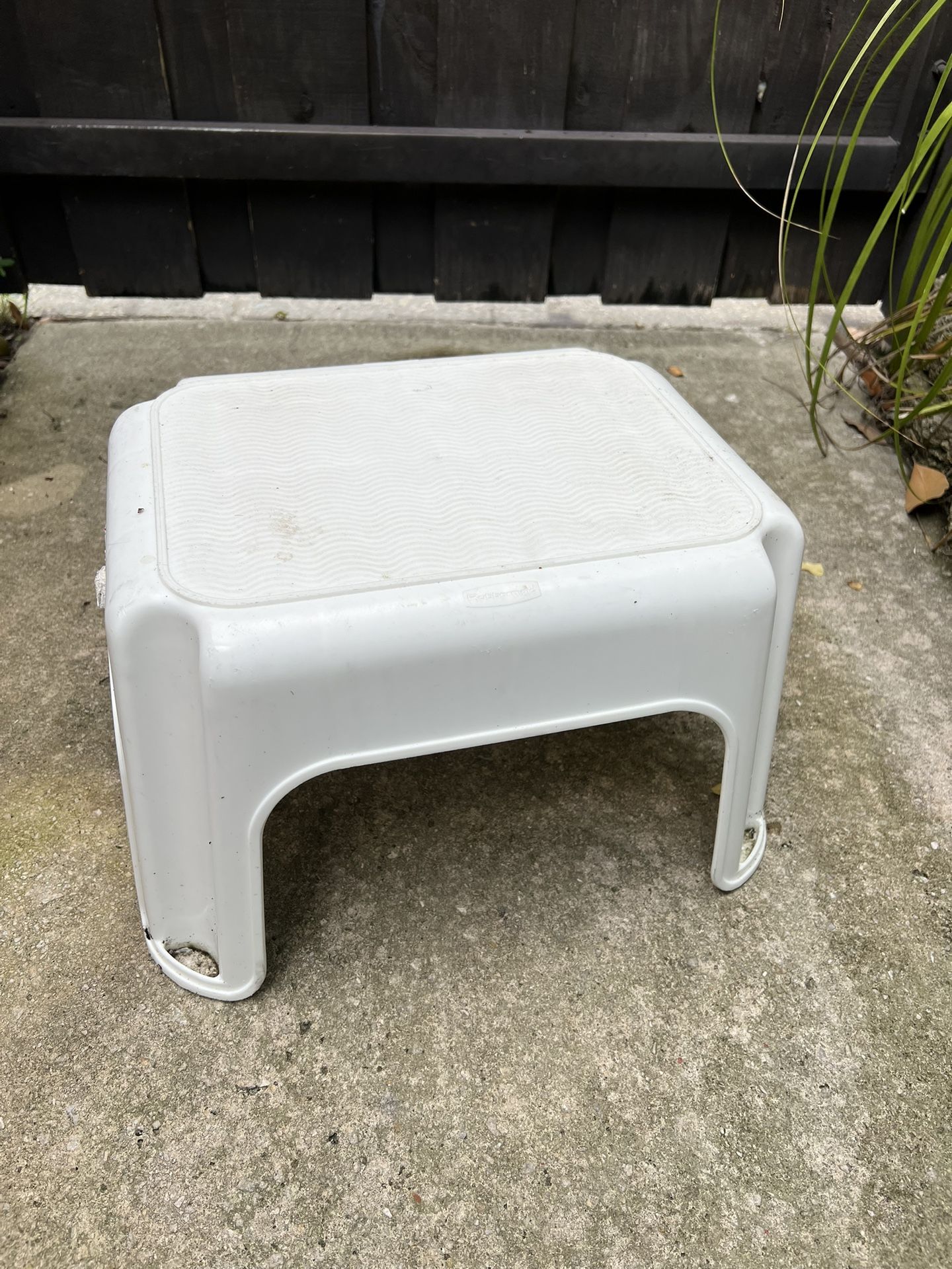 White Plastic Step Stool