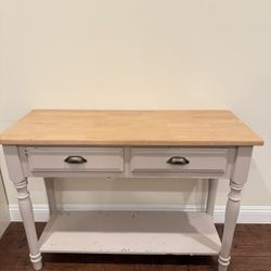 Wood Desk With Drawers