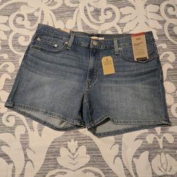 💯 Levis Mid-Length Shorts Womans Size: 33