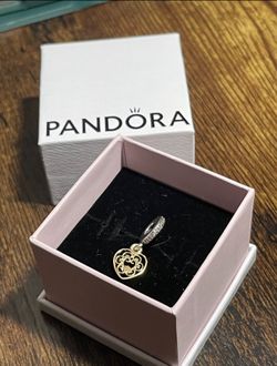 Pandora 14k Gold Magnificent Heart 2-tone Charm