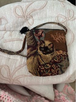 Vintage cat crossbody purse