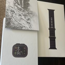 Apple Watch Ultra Titanium Case with Black Ocean Band