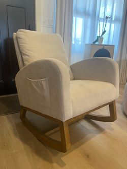 Elegant Rocking Chair Nursery Chair Accent Chair Arm Chair Side Chairs, mecedora