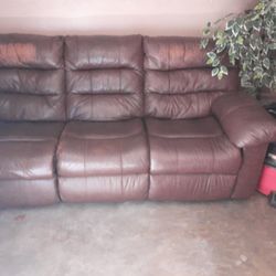 Leather Couch And Loveseat Reclines