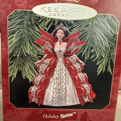 Hallmark Keepsake Ornament Holiday Barbie 5th in Series Christmas 1997 