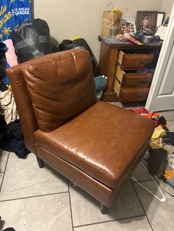 Brown leather chair