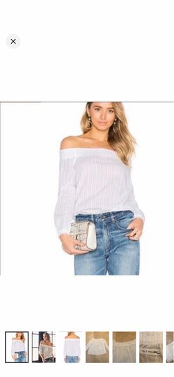 rag & bone Drew Off-the-Shoulder White Blouse - Size XS