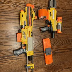 Nerf Recon CS-6, Alpha Tropper CS-18, and Longshot CS-6 Blaster