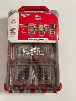 Milwaukee SHOCKWAVE Impact Duty Alloy Steel Screw Driver Bit Set with PACKOUT Case (60-Piece)