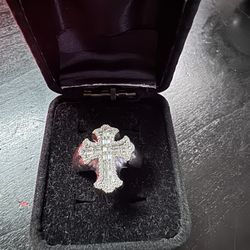 VVS 2ct.Moissanite Cross Ring