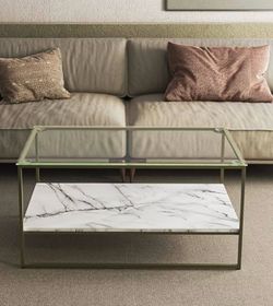 Faux White Marble Coffee Tabley