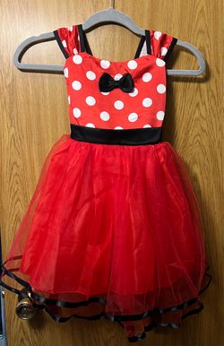 Toddler Red black polka dot Minnie Mouse dress