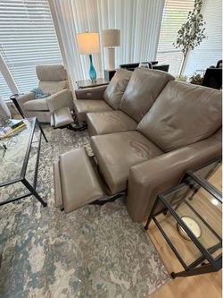 Leather Power Reclining Sofa