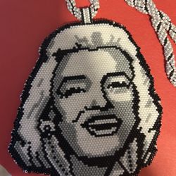 Marilyn Monroe Beaded Medallion