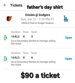 Dodgers fathers day tickets