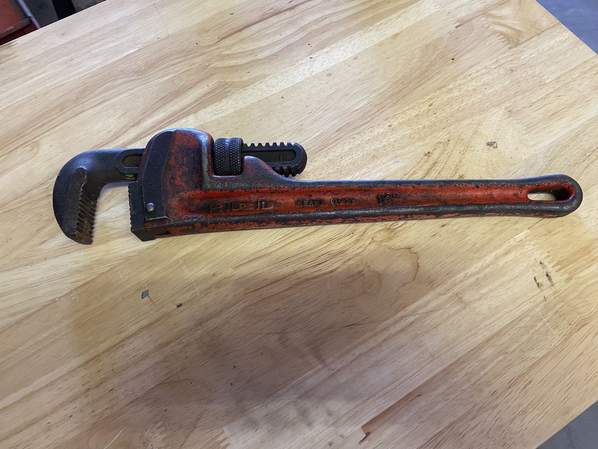 Vintage Ridged 14” Pipe Wrench Heavy Duty