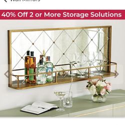 Gorgeaous Gold Hanging Bar Shelf