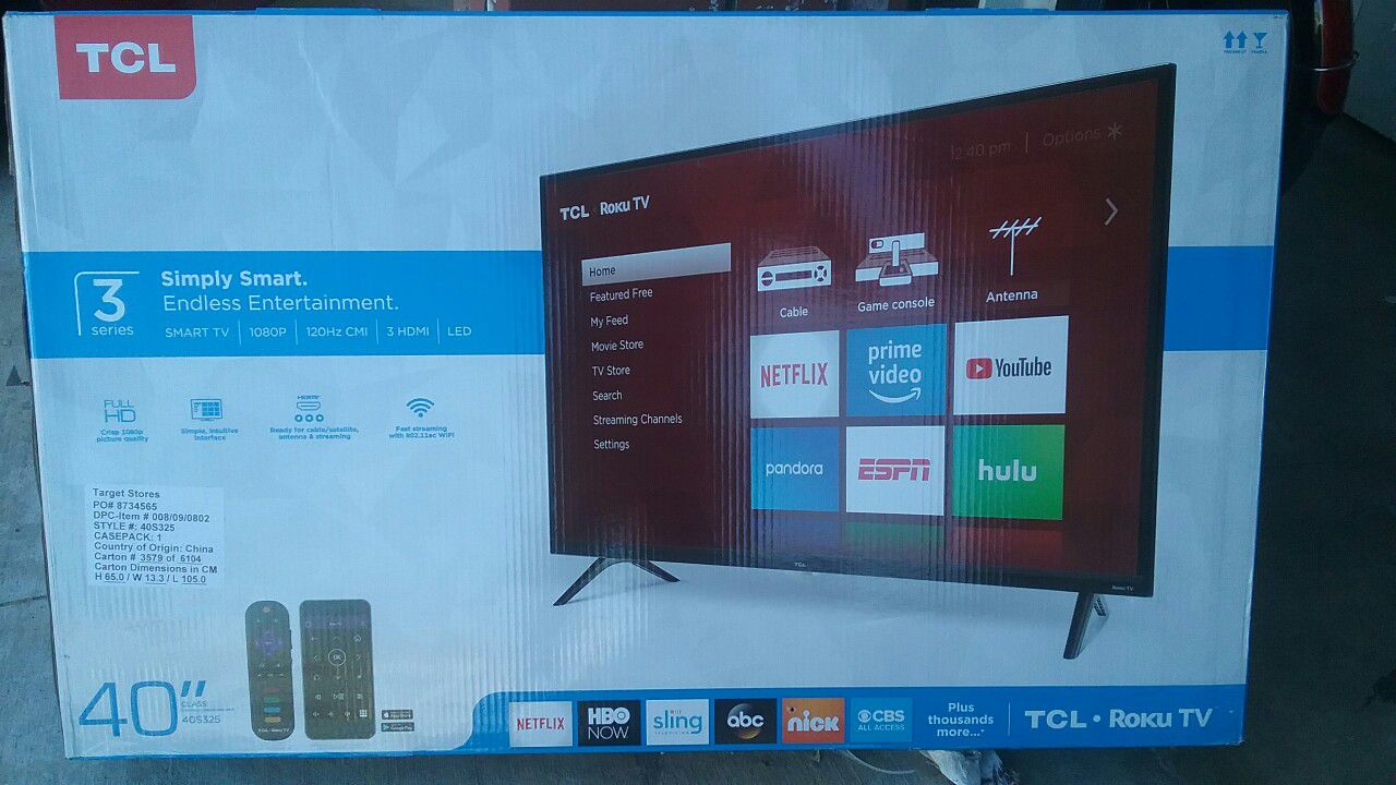 TCL 40" Smart LED Roku TV