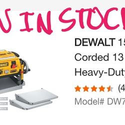 DeWalt 13" Thickness Planer, New, Financing Available 