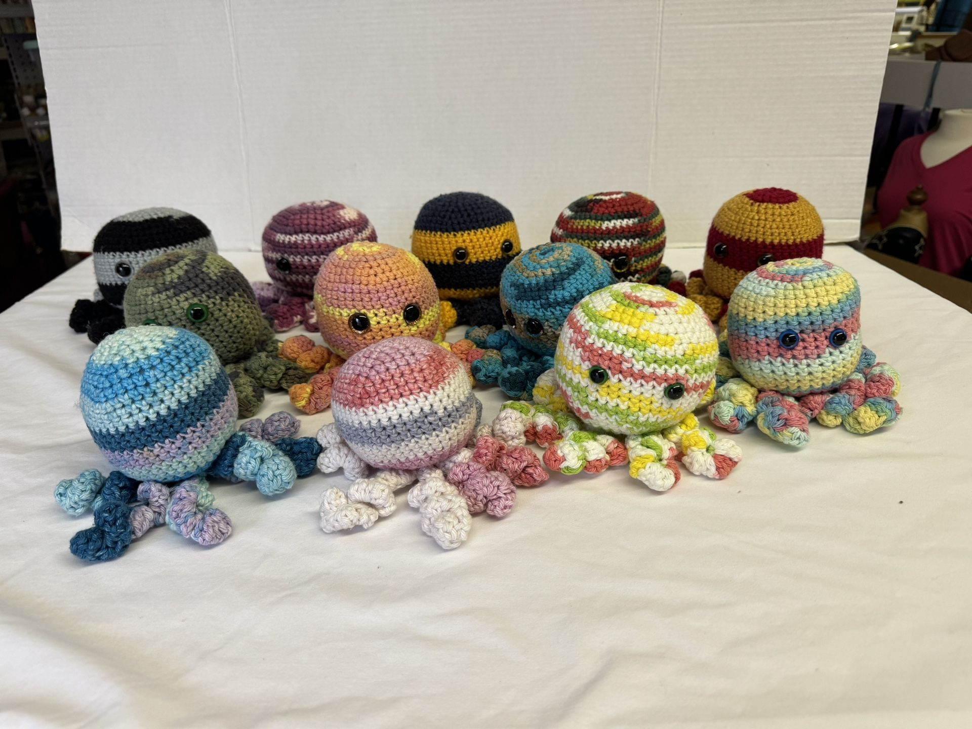 Cute Octopus Family Crochet Handmade Multiple Colors