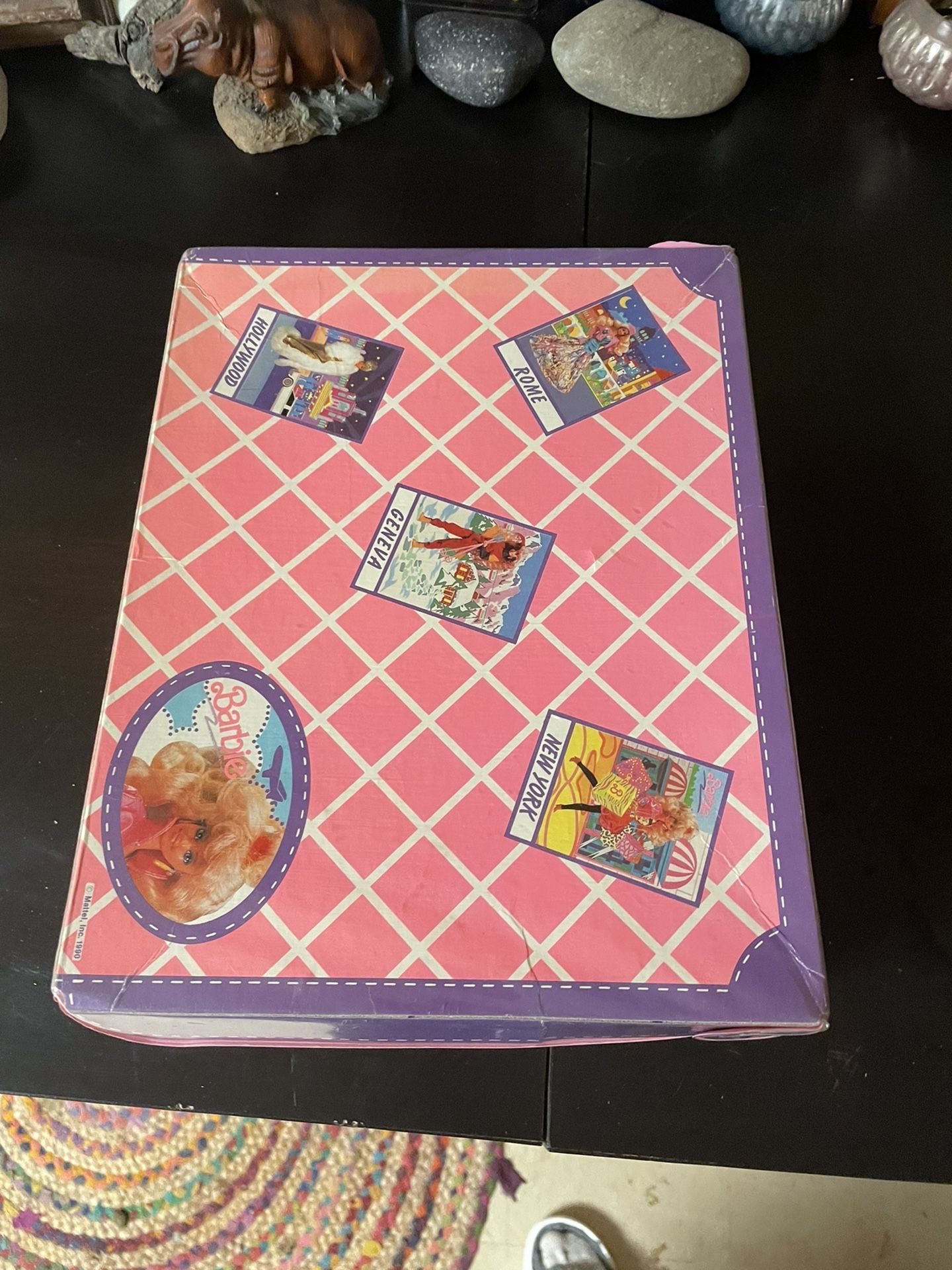 Vintage Barbie Carrying Case W/ Clothes Box & Purse