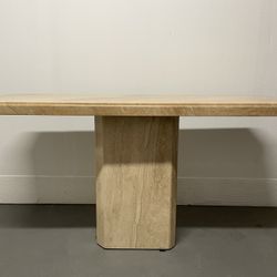 Travertine Console Table