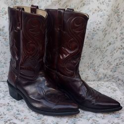 Vintage Acme Cowboy Boots – Cordovan Burgundy Leather – Size 111⁄2D
