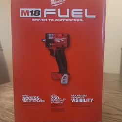 New Milwaukee M18 Fuel 3/8” Compact Impact Wrench With Friction Ring  2854-20 (Tool Only)