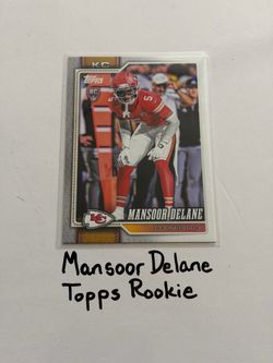 Mansoor Delane Kansas City Chiefs CB Topps Rookie Card.