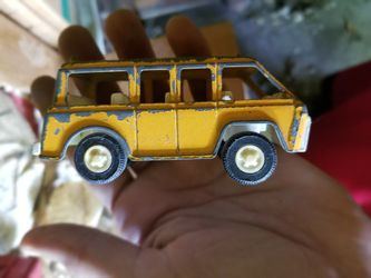 Vintage Tootsie Toy Busy Bee Bus Metal 1970 Yellow Made in USA
