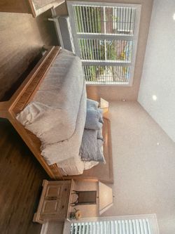 King Bed sold Wood. Designer Used It For Staging .