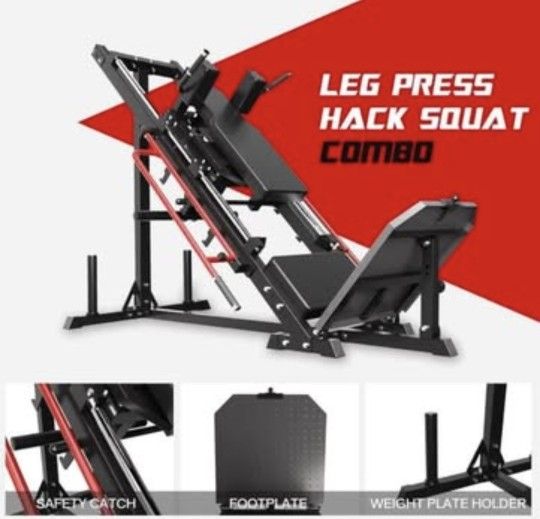 NEW leg press BLACK (no red) hack squat machine black exercise workout home gym