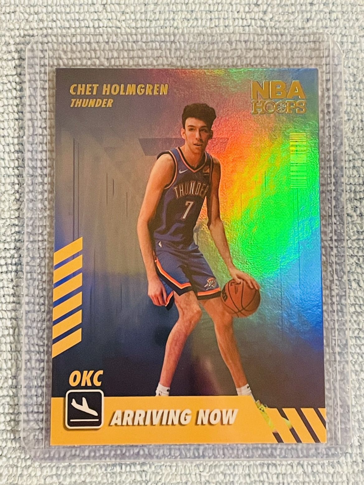 Chet Holmgren Oklahoma City Thunder 2022-23 Panini NBA Hoops Holo Arriving Now Rookie Card!
