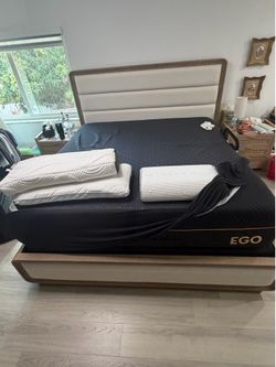 King Size Mattress Ego Home 14” Hybrid & Mattress Firm Adjustable Bed Frame