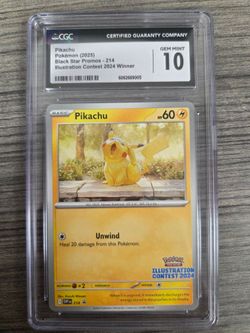 Pok3mon Pikachu Illustration Contest CGC Gem Mint
