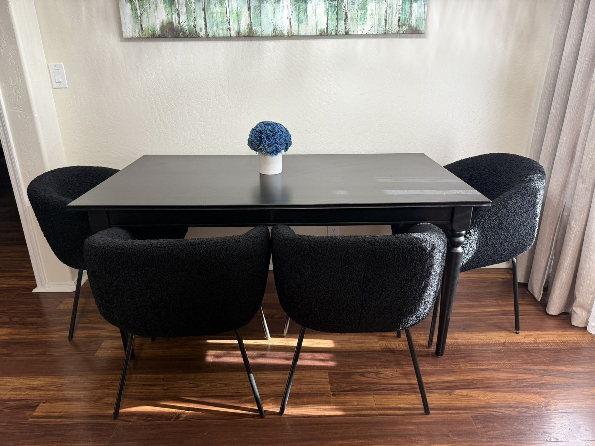 Black Wood Dinning Table