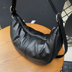 Black Leather Shoulder Bag