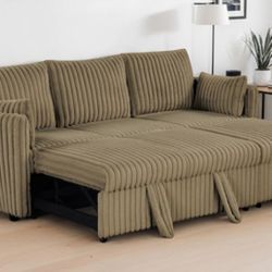 Brand New Brown Sectional Sofa Sleeper 