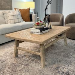 Earthy & Minimalist Home Solid Wood Coffee Table